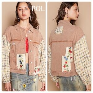 CLEARANCE NOW $40 66 ❤️POL contrast tweed patterned jacket